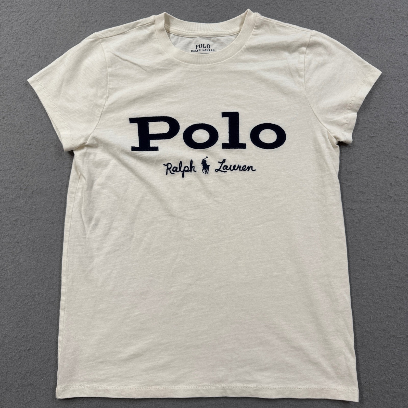 Polo Ralph Lauren T-Shirt Women's Xs White Slim Short Sleeve Minimalist Preppy